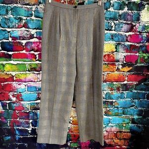 Vintage Kasper & Company ASL Plaid Houndstooth High Waist Pants 12P